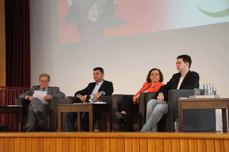 Podium: Yilmaz Kahraman, Mina Ahadi, Lukas Mihr